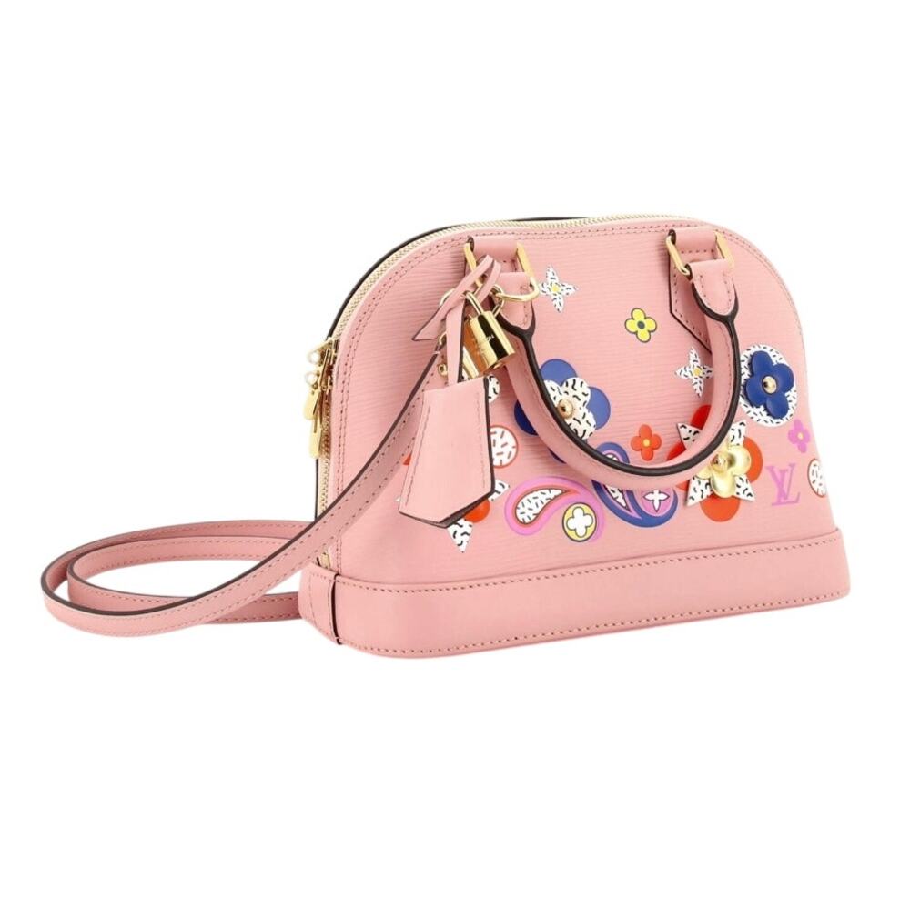 Louis Vuitton Limited Edition Epi Leather Floral Patchwork Pink Alma Handbag BB - Picture 2 of 6